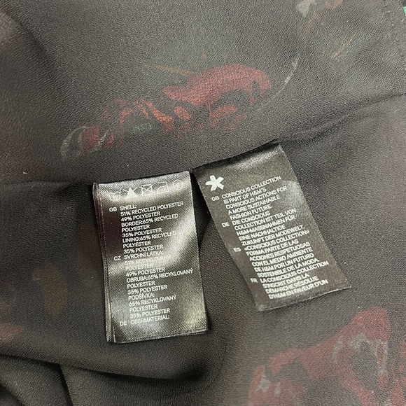 🔥🔥🔥H&M Conscious Collection Oversized Floral Black Kimono - Picture 9 of 9